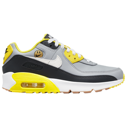 Boys' Grade School - Nike Air Max 90  - Grey/White/Yellow