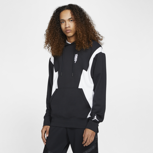 

Jordan Mens Jordan Zion Dri-Fit Fleece Hoodie - Mens Black/White/White Size XL