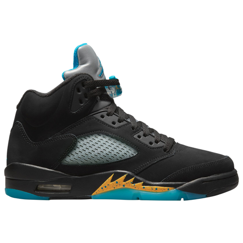 

Jordan Mens Jordan Retro 5 - Mens Basketball Shoes Black/Aquatone/Taxi Size 09.5