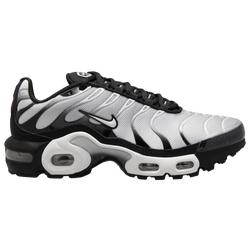 Boys' Grade School - Nike Air Max Plus BG - Black/Metalic Silver/White