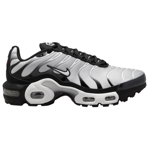 

Boys Nike Nike Air Max Plus BG - Boys' Grade School Shoe Black/Metalic Silver/White Size 07.0