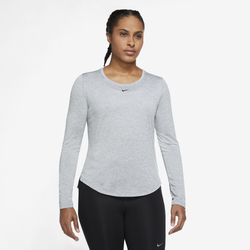 Women's - Nike DF One Long Sleeved Top-Shirt - Gray