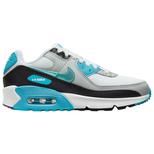 

Nike Boys Nike Air Max 90 - Boys' Grade School Basketball Shoes White/Blue Lightning/Blue Lightning Size 7.0