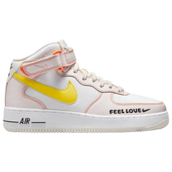 Women's - Nike Air Force 1 '07 Mid - White/Optic Yellow/Pearl Pink