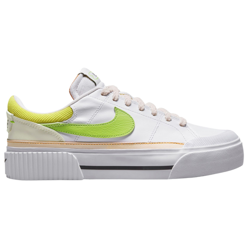 Shop Nike Womens  Court Legacy Lift In White/action Green