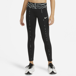 Girls' Grade School - Nike All Over Print One Tights - Black/Coconut Milk