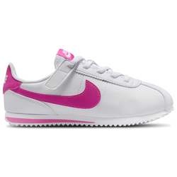 Boys' Preschool - Nike Cortez EasyOn - White/Laser Fuchsia