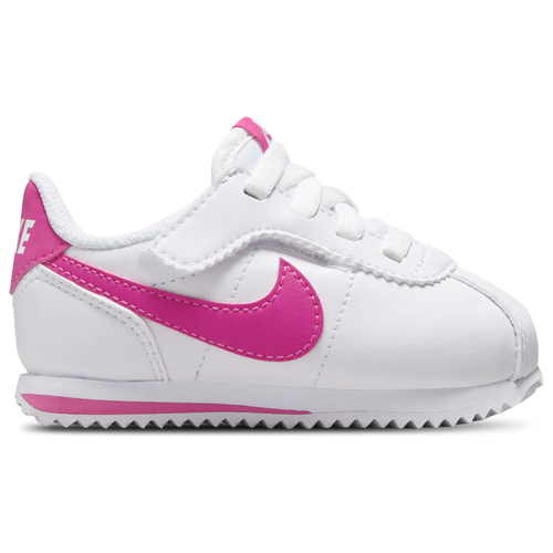 

Nike Boys Nike Cortez EasyOn - Boys' Toddler Basketball Shoes White/Laser Fuchsia Size 4.0