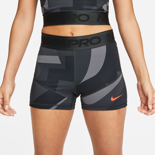 

Nike Womens Nike Dri-FIT MR 3 Inch Shorts - Womens Dark Smoke Grey/Bright Crimson/Black Size S