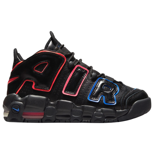 

Boys Nike Nike Air More Uptempo - Boys' Grade School Basketball Shoe Black/Red/Blue Size 04.0