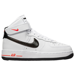 Boys' Grade School - Nike Air Force 1 High - White/Black/Red