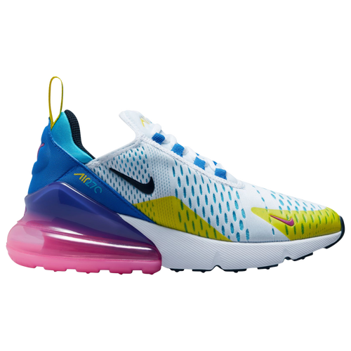 

Girls Nike Nike Air Max 270 Futura - Girls' Grade School Running Shoe White/Pink/Blue Size 06.0