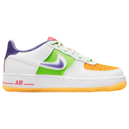 

Nike Boys Nike Air Force 1 LV8 1 - Boys' Grade School Running Shoes White/White/Purple Size 4.5