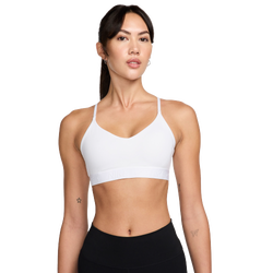 Women's - Nike Dri-FIT Indy Bra - White/Stone Mauve