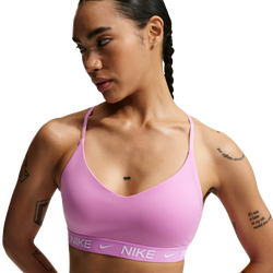 Women's - Nike Dri-FIT Indy Bra - Lt Magenta/White/Lt Magenta