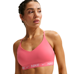 Women's - Nike Dri-FIT Indy Bra - Sea Coral/Sea Coral/White