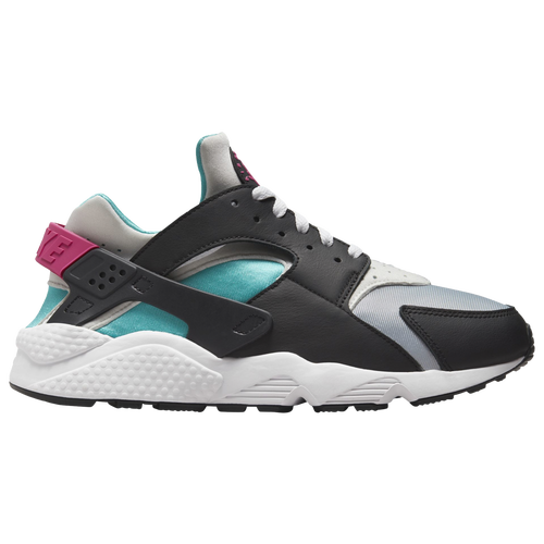 Nike Air Huarache Sneakers In Black/new Emerald In Black/lethal Pink