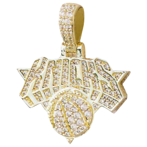 MENS - GLD New York Knicks Logo Micro Pendant - Gold
