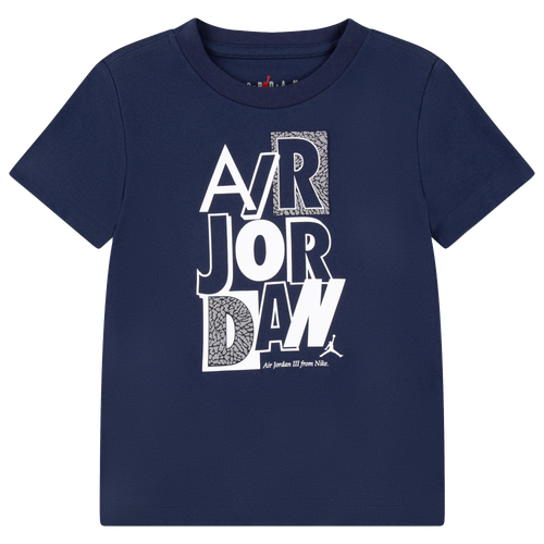 

Boys Jordan Jordan AJ 3 Mix Up T-Shirt - Boys' Toddler Midnight Navy/White Size 3T