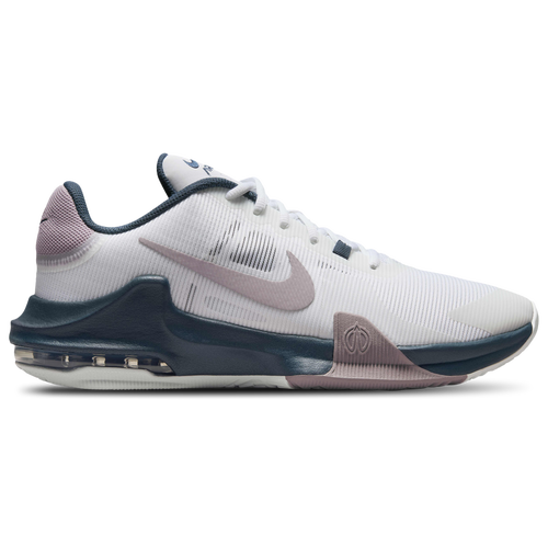 

Nike Mens Nike Air Max Impact 4 - Mens Basketball Shoes White/Lt Violet Ore/Armory Navy Size 10.0