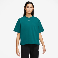 NIKE Sportswear Essential Slim Crop Womens Tee - TEAL BLUE