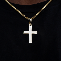 Men's - GLD Simple Cross Pendant - Gold