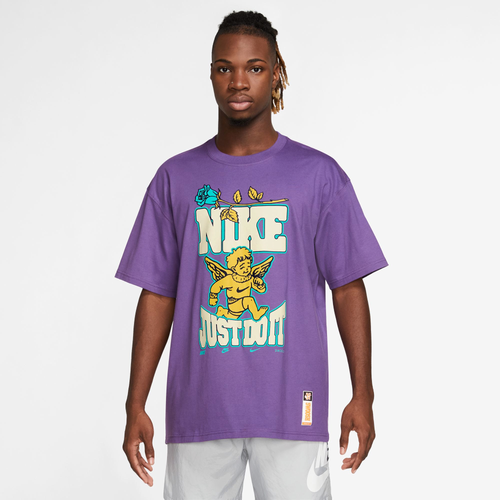 

Nike Mens Nike NSW OC PK3 M90 GFX T-Shirt - Mens Purple Cosmos/Yellow Size S