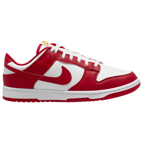 Shop Nike Mens  Dunk Low In White/red/gold