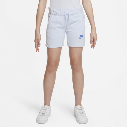

Nike 5 Inch Club Shorts - Girls' Grade School Football Grey/Univ Blue Size M