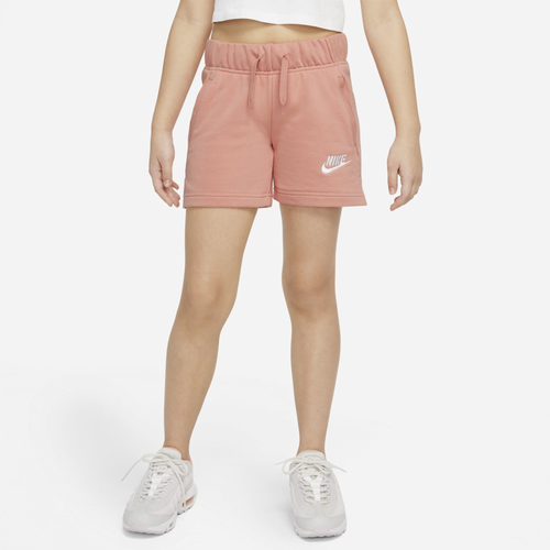 

Nike Girls Nike 5 Inch Club Shorts - Girls' Grade School Lt Madder Root/White Size L