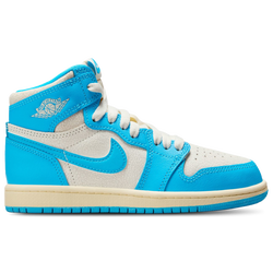 Boys' Preschool - Jordan Retro 1 High OG - Dark Powder Blue/Dark Powder Blue/Sail