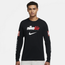 Nike Swoosh By Air Long Sleeve T-Shirt - Men's Black