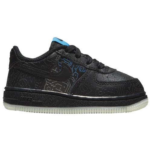

Boys Nike Nike Force 1 '06 - Boys' Toddler Basketball Shoe Black/Black/Lt Blue Fury Size 04.0