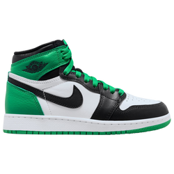 Boys' Grade School - Jordan Retro 1 High OG - White/Green/Black