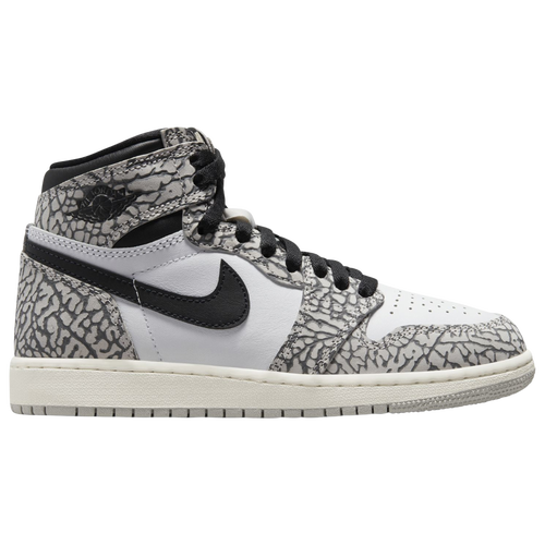 

Jordan Boys Jordan Retro 1 High OG - Boys' Grade School Basketball Shoes Grey/Black/White Size 04.0