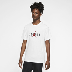 Men's - Jordan Air Stretch Short Sleeve Crew - White/Black/Gym Red