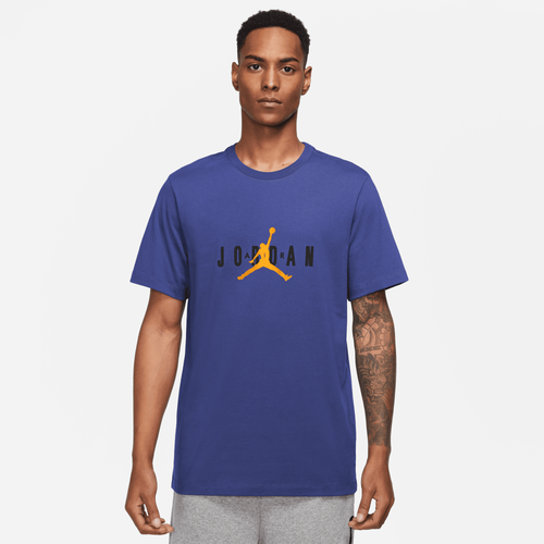 

Jordan Mens Jordan Air Stretch Short Sleeve Crew - Mens Light Concord/Black Size S