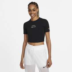 Women's - Nike Fierce Short Sleeve Crop T-Shirt - Black