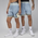 Jordan Dri-FIT Sport Diamond Shorts - Men's Blue Grey/Coconut Milk