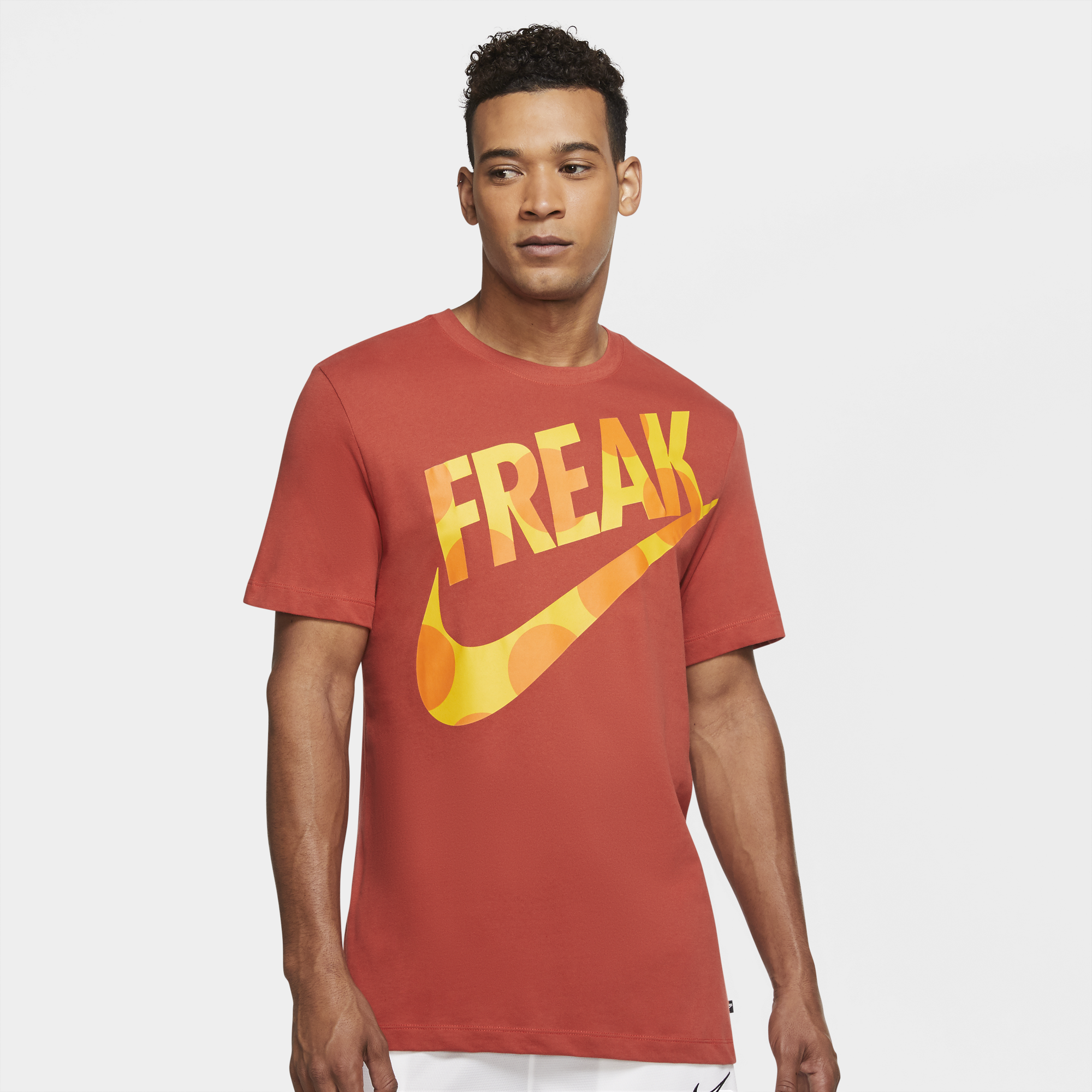 Nike Giannis Greek Freak Swoosh Elevated 90 T-Shirt DD0771-657 Men's Small  Red