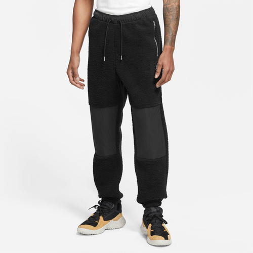 

Nike Mens Nike Essential Statement Sherpa Fleece Winter Pants - Mens White/Black Size M