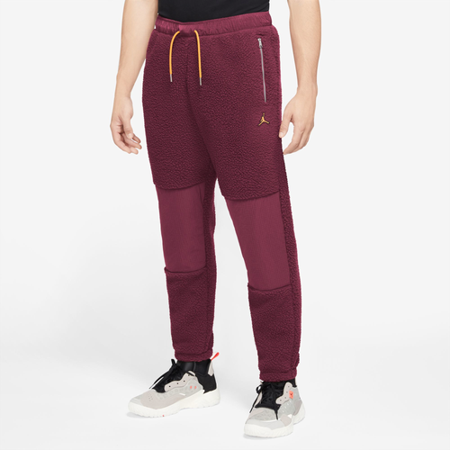 

Nike Mens Nike Essential Statement Sherpa Fleece Winter Pants - Mens Cherrywood Red/Black Size S
