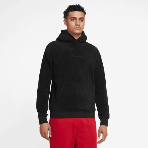 Jordan Mens Essential Gfx Velour Fleece Winter Pullover In Black | ModeSens