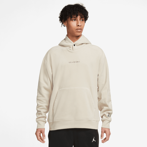 

Jordan Mens Jordan Essential GFX Velour Fleece Winter Pullover - Mens Beige Size M