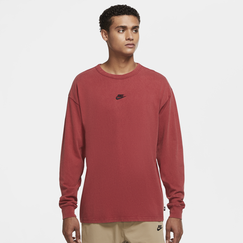 

Nike Mens Nike Premium Long Sleeve T-Shirt - Mens Pomegranate/Black Size L
