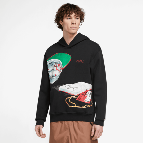 

Jordan Mens Jordan Flight Artist Pullover - Mens Black/Sail/Red Size XL