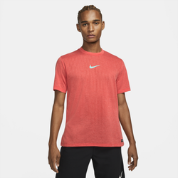 Men's - Nike Pro Dri-FIT NPC ADV Short-Sleeve Top - Habanero Red/Dynamic Turquoise
