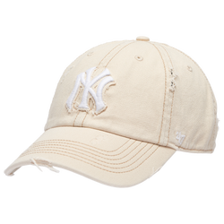 Men's - 47 Brand Yankees Weathered 47 Clean Up Cap - Beige/Multi