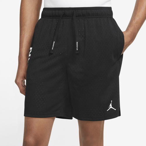 

Jordan Mens Jordan Dri-FIT Sport Mesh Graphic Shorts - Mens Black/Black/Black Size XL