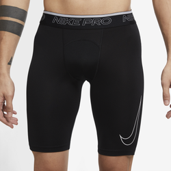Men's - Nike Pro Dri-FIT Long Shorts - Black/White